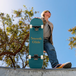 Smooth Glide Teal Skateboard