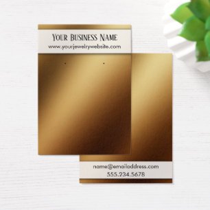Smooth Gold Foil Ombre Earring Holder Display Card