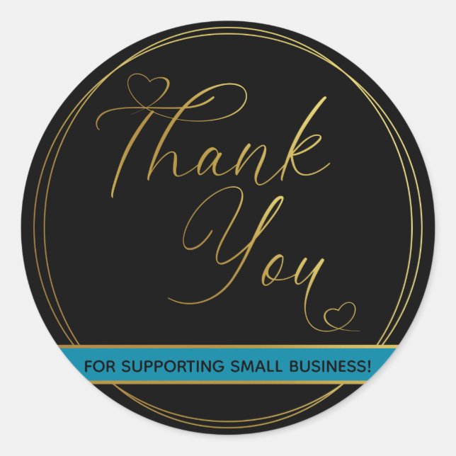 Smooth Gold Thank You Label (Front)