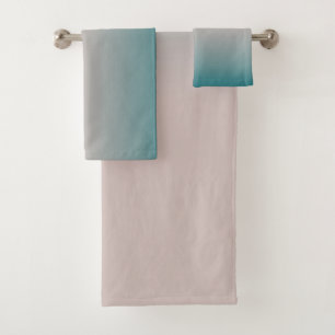 Smooth gradient summer colours fashion simple colo bath towel set