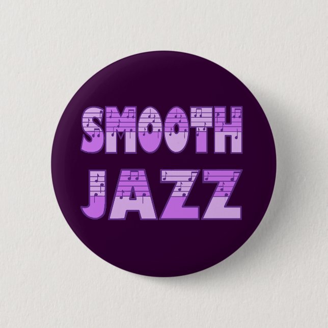 SMOOTH JAZZ 6 CM ROUND BADGE (Front)