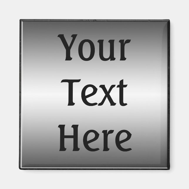 Smooth Metal Plate Look Magnet (Front)