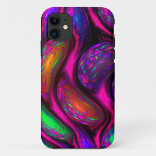 Smooth Move, Colourful Jewelled Metallic Rainbow iPhone 11 Case