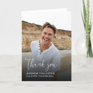Smooth Note Graduation Thank You Card