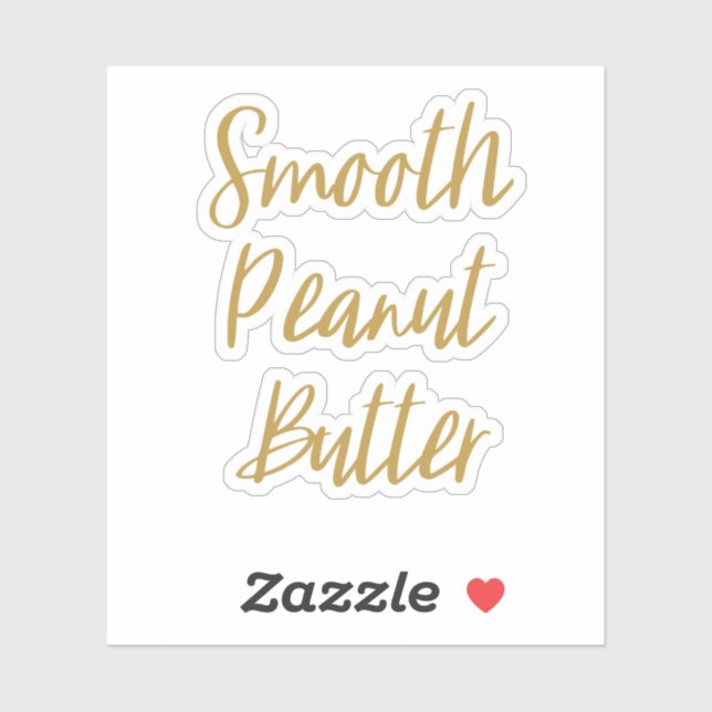 Smooth Peanut Butter Storage Sticker (Sheet)