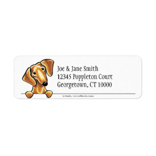Smooth Red Dachshund Clean & Simple Return Address Label
