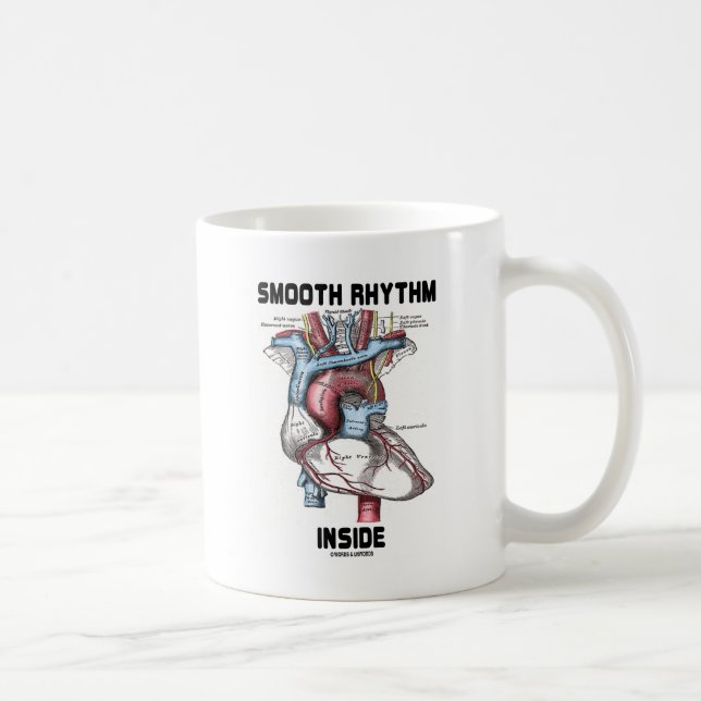 Smooth Rhythm Inside (Medical Anatomical Heart) Coffee Mug (Right)
