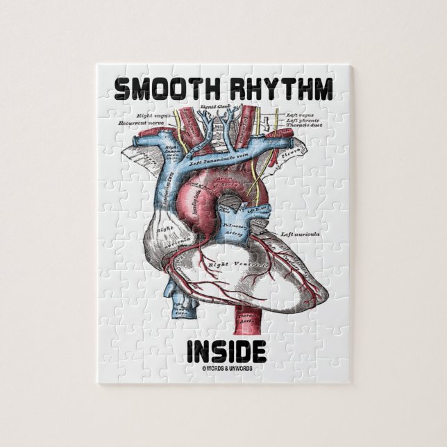Smooth Rhythm Inside (Medical Anatomical Heart) Jigsaw Puzzle (Vertical)