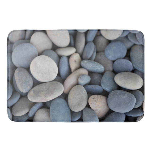 Smooth River Stones Bath Mat (Front)