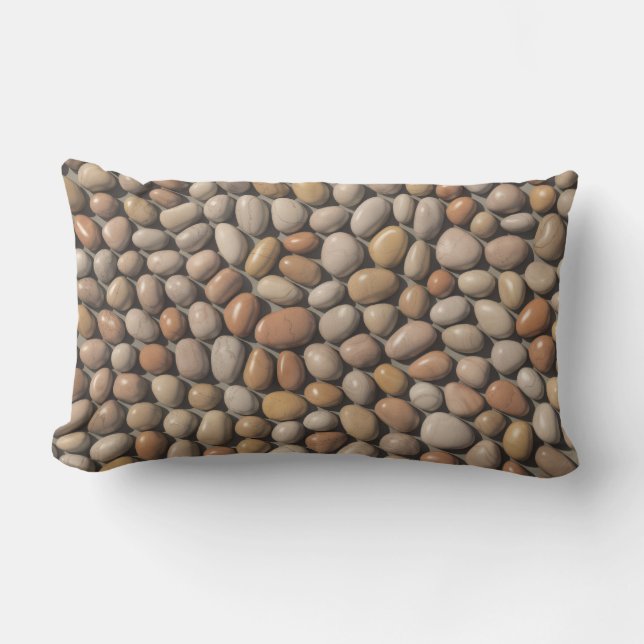 Smooth Riverbed Pebbles Lumbar Cushion (Front)
