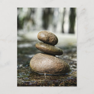 Smooth Rocks with Waterfall Postcard