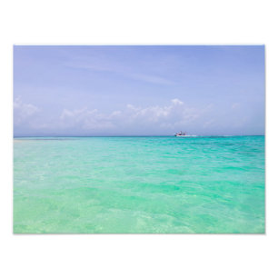 Smooth Sailing in the Caribbean Blue Water Photo Print