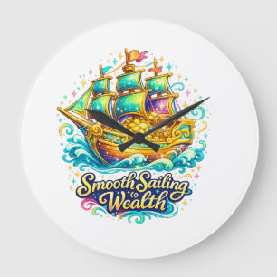 Smooth Sailing Wealth Wall Clock