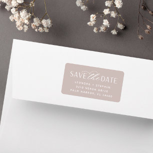 Smooth Script   Save the Date Return Address Label