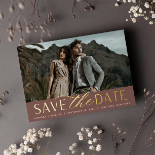 Smooth Script Single Photo Save the Date