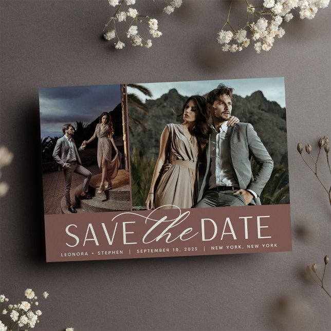 Smooth Script | Two Photo Wedding Save The Date (Creator Uploaded)
