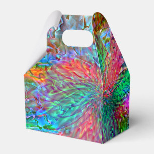 Smooth spiral in overlapping showy coloured spots favour box