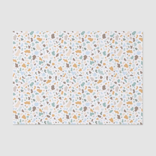 Smooth Stones Colourful Terrazzo Pattern Tissue Paper (Front)