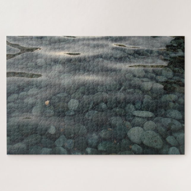 Smooth Stones in Rippled Water Series, Photo 2 Jigsaw Puzzle (Horizontal)