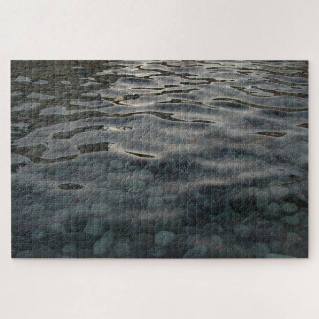 Smooth Stones in Rippled Water Series, Photo 5 Jigsaw Puzzle (Horizontal)