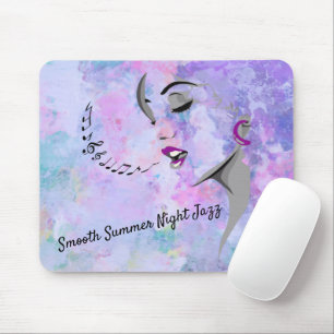 Smooth Summer Night Jazz Abstract Lavender Mouse Pad