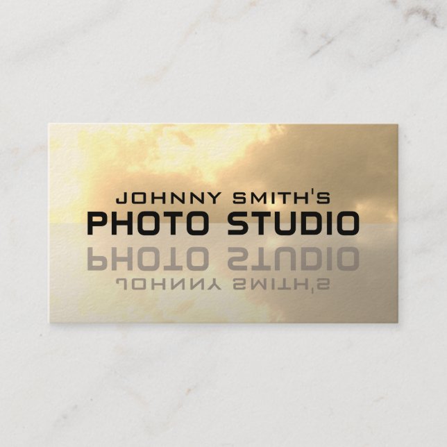 Smooth surface mirror effect  business card (Front)