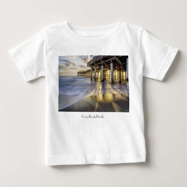 Smooth Waves At Cocoa Pier Baby T-Shirt (Front)