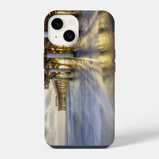 Smooth Waves At Cocoa Pier iPhone Case (Back)