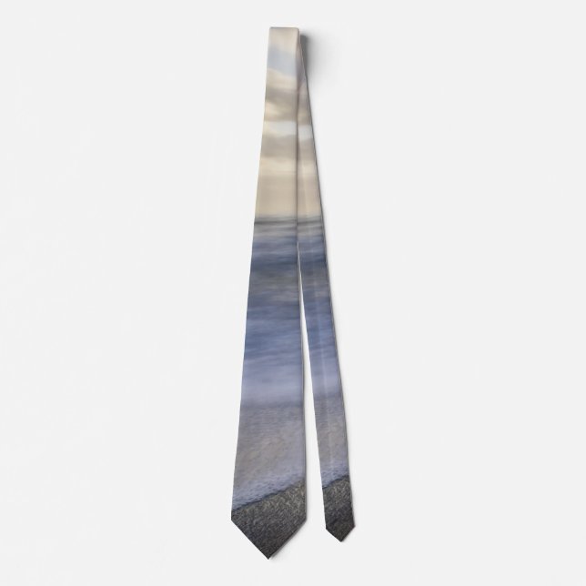 Smooth Waves At Cocoa Pier Neck Tie (Front)