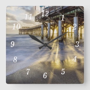 Smooth Waves At Cocoa Pier Square Wall Clock