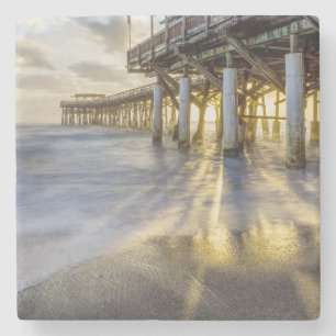 Smooth Waves At Cocoa Pier Stone Coaster