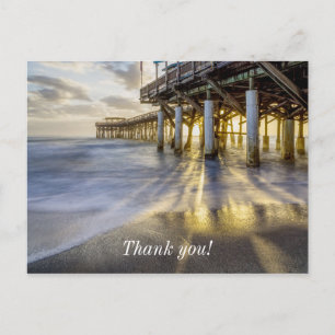 Smooth Waves At Cocoa Pier Thank You Postcard