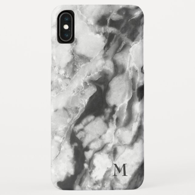 Smooth White And Grey Marble Case-Mate iPhone Case (Back)