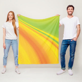 Smooth yellow green colour blending background fleece blanket