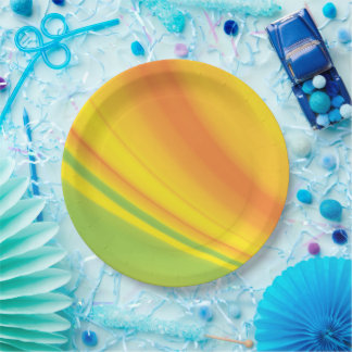 Smooth yellow green colour blending background paper plate