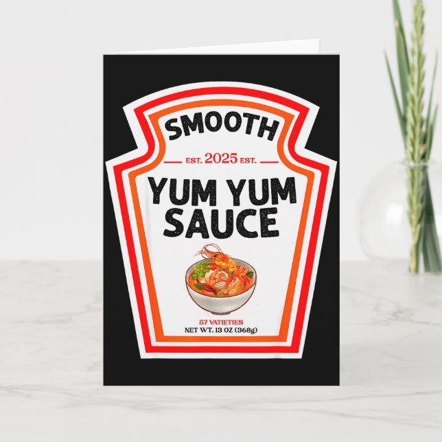 Smooth Yum Yum Sauce Condiment Costume Matching  Card (Front)