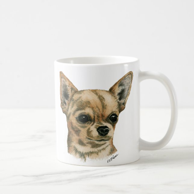 Smoothcoat chihuahua - 1 (colour) coffee mug (Right)