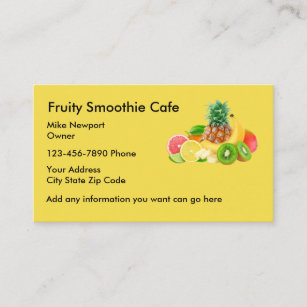 Smoothie Business Cards | Zazzle AU