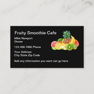 Smoothie Cafe Theme Modern Business Card