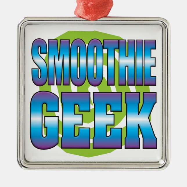 Smoothie Geek v3 Metal Tree Decoration (Front)