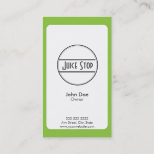 Smoothie & Juice Bar Business Card Loyalty Card