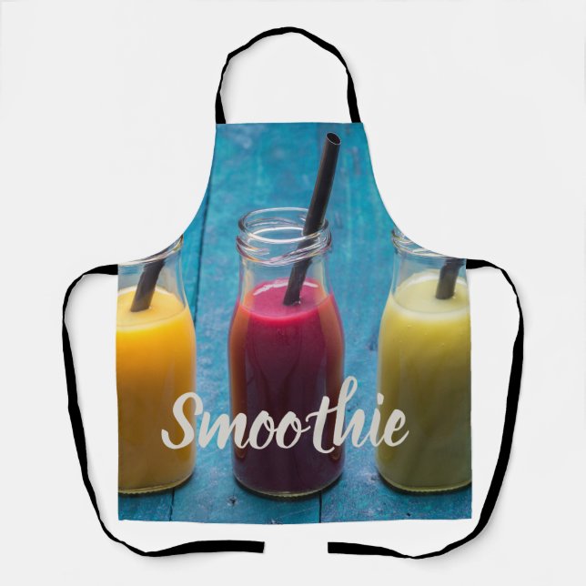 Smoothie juice drink mango orange kiwi gift apron (Front)