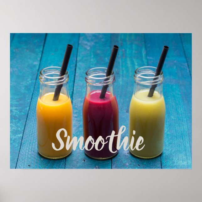 Smoothie juice drink mango orange kiwi gift poster (Front)