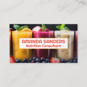 Smoothies in Glasses   Fruits Business Card