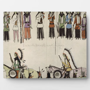 'Smoothing the Place Dance' (ink on paper) Plaque