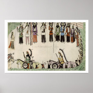 'Smoothing the Place Dance' (ink on paper) Poster