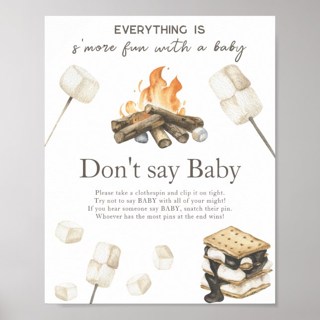S'more baby shower - Don't say baby  Poster (Front)