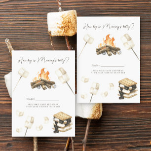 S'more Baby shower How big is mummy's belly Enclosure Card