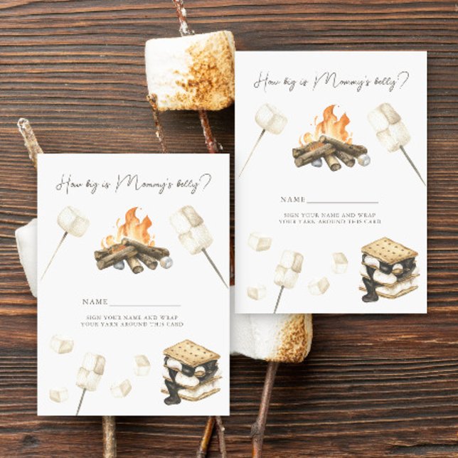 S'more Baby shower How big is mummy's belly Enclosure Card (Creator Uploaded)