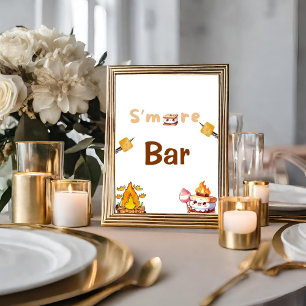 S'more Bar Menu Sign Smore Bar S'mores Station Out